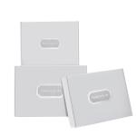 Custom Silver Foil Stamped Logo Clothing Cosmetic Packaging Boxes Credit Card