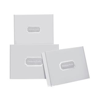 Quality Custom Silver Foil Stamped Logo Clothing Cosmetic Packaging Boxes Credit Card Gift Packaging Boxes Gift Boxes wholesale