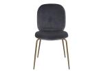 70KG Load 86cm Height Grey Velvet Side Chair For Living Room