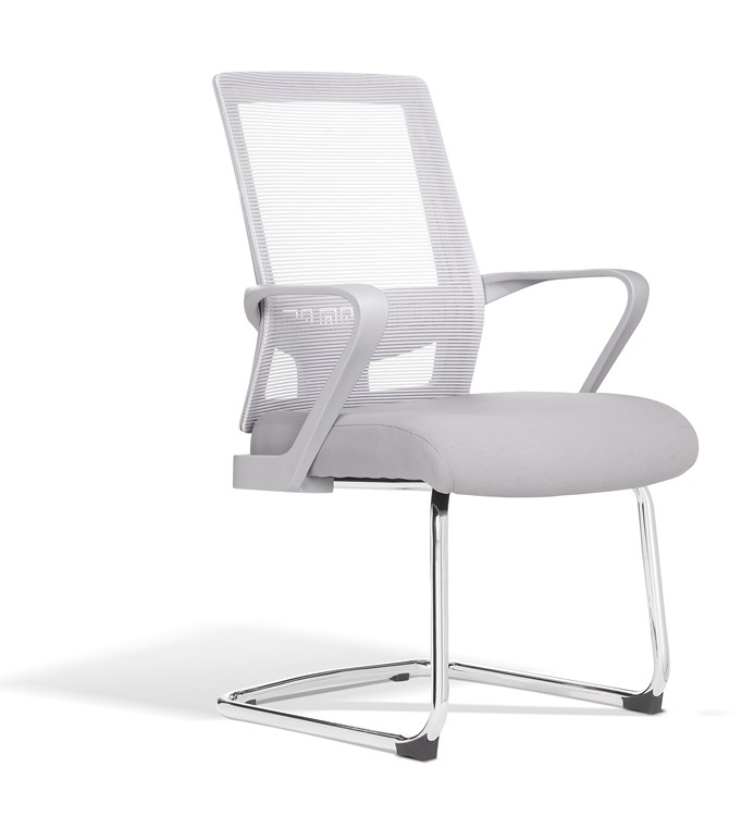 Gray Ergonomic visitor seating chair meeting chair mesh chair