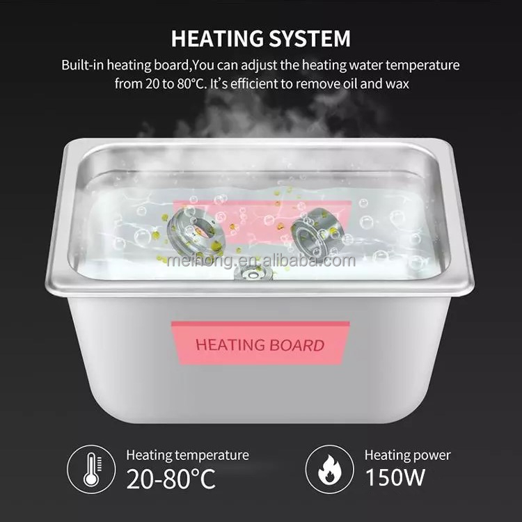 Heater OEM Digital Ultrasonic Cleaner 3L 120W With Digital Timer