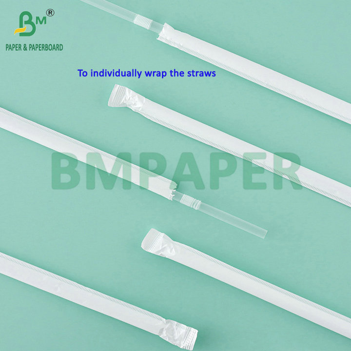 32mm 35mm Width 24gsm 28gsm Food-Grade Kraft Paper To Individually Wrap The Straws