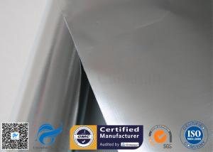 Quality 0.43mm Heat Reflective Silver Plated Fabric Aluminum Foil Fiberglass Cloth wholesale
