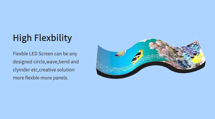 1500cd/Sqm P2 Flexible LED Display Module , Indoor Flexible LED Panel Screen Display