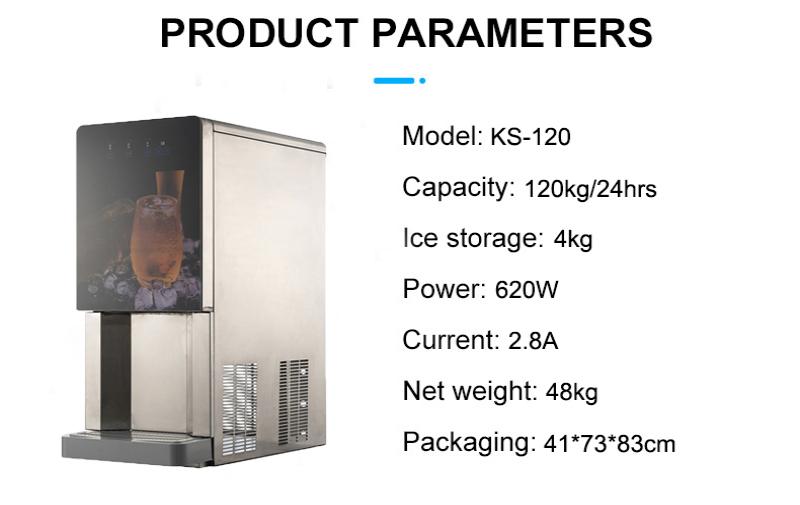 KS-120 Automatic Crystal Ice Machine and Water Maker Dispenser with 330*680*780mm Size