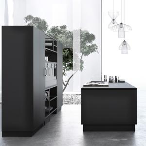Quality Black Matte Laminate Sheet Kitchen Cabinets Furniture Modular Kitchen Cabinets wholesale