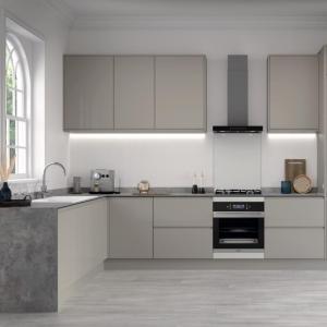 Quality Painted Hpl Door Panel Surface Treatment Kitchen Cabinet for Modern Kitchen in Qatar wholesale