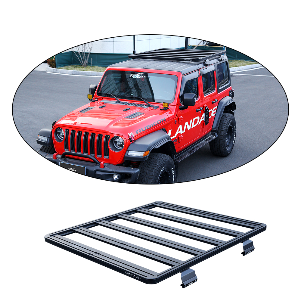 Aluminium Roof Rack for Jeep Wrangler Laser Cutting Process UV Stable Powder Coating