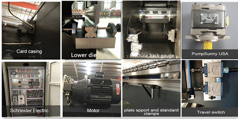 7.5kw 3200mm Hydraulic Sheet Bending Machine 100 Ton Power Press Brake 8times/Min