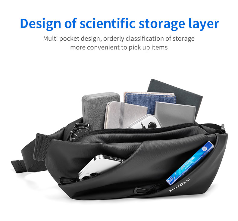 Factory new design wholesale stylish waterproof korean style men crossbody bags sling custom sling bag men sling bag