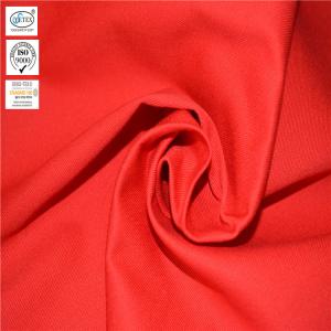 Quality Red CVC Blended Textiles 240gsm Cotton Polyester Dyed Fabric wholesale