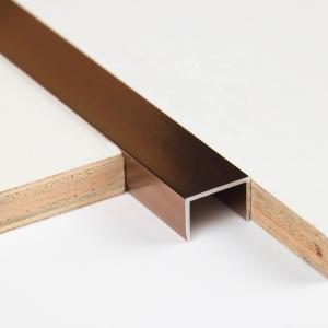 Quality 10MM Brush Gold Aluminium Tile Trim Decoration Polished wholesale