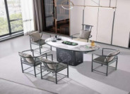 Minimalist Natural Marble Stone Tea Table Coffee Table Living Room Simple Modern Light Luxury Marble Tea Table