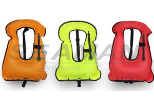 Quality 420D nylon urethane coated water safety adult snorkeling vest life jacket for free diving wholesale