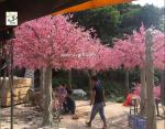 UVG garden wedding decorations fake blossom tree with pink peach flowers 3