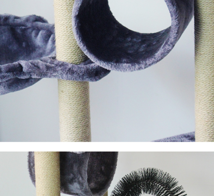 Wooden Large Scratcher Houses Tower Cats Tree Made of Sisal Fabric and Wood Board for Custom Sizes