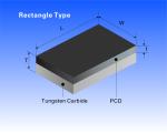 Black Color Thin PCD Cutting Tool Blanks Long Service Life For Non Ferrous Metal