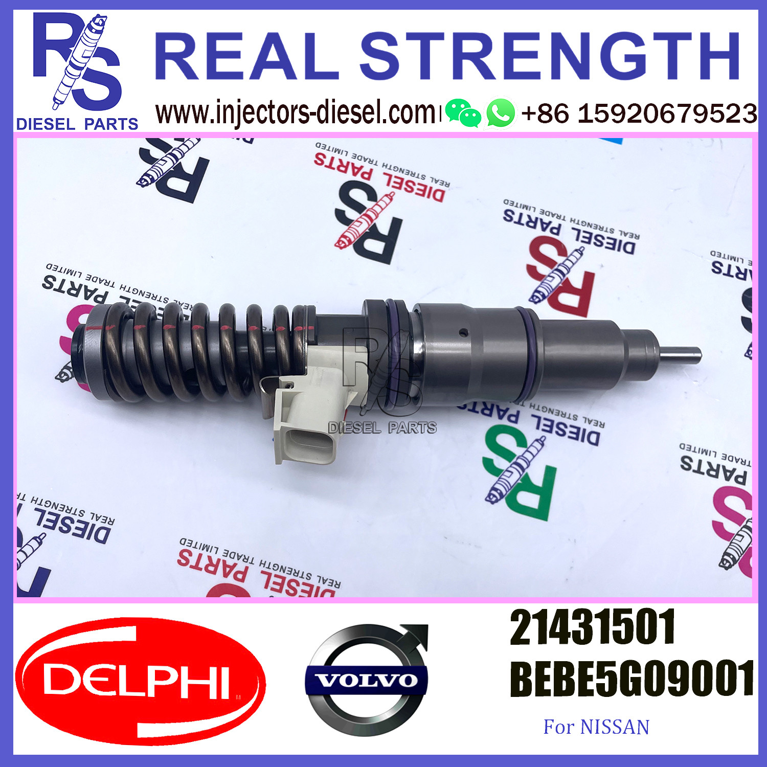 DELPHI Engine Nissan Fuel Injector 21431501 BEBE5G09001 V-O-L-V E3.4