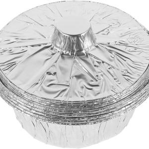 Quality 3003 3004 8011 Disposable Aluminum Foil Pot With Lids Foil Tray Round wholesale