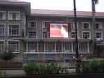 Iron 6.67mm Outdoor Digital Advertising Screens , Full Color Led Display DIP3IN1