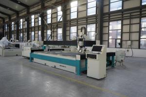 Quality 5 axis 4000 * 2000 mm Water Cutter Laminated Glass Mosaic Water jet Cutting Machine with water blasting head wholesale