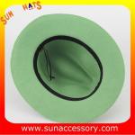 2042 Sun Accessory green wool felt winter mid brim ladies hats ,Shopping online