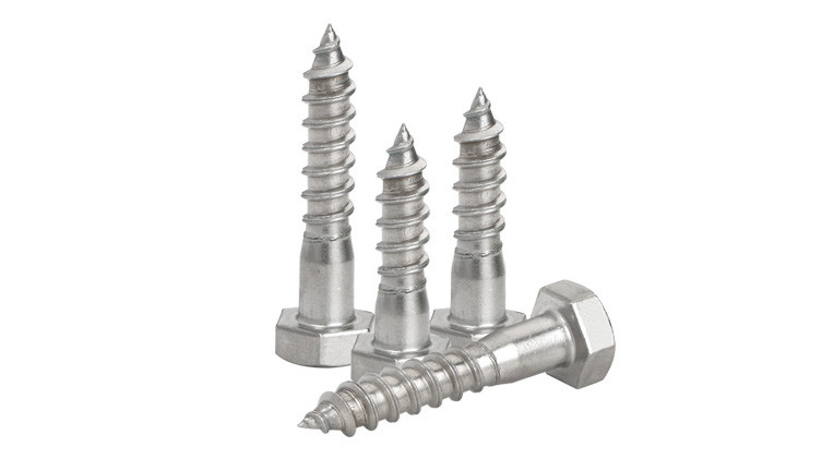 ASME B18.21 Stainless Steel Lag Bolts Hex Head Wood Screws Hexagon Screws For Wood