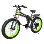 1000w Fat Tire Folding Electric Bike Fold Up With 60-70Nm Torque