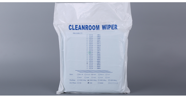 Customized Polyester Cleaning Cloths , Clear Cleanroom Polyester Wipes Lint Free