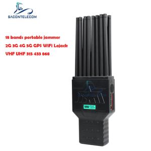 Quality GPS L1 WiFi VHF UHF Lojack Cell Phone Signal Inhibitor 16 Antennas Type wholesale