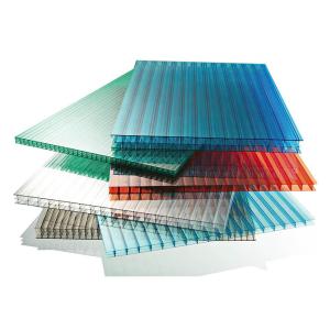Quality Colored Hollow Cellular Polycarbonate Panels For Greenhouse Roofing wholesale