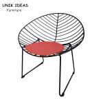 Metal Wire Chair Cafe French Metal Moon Chair Outdoor Furniture 55x52x81cm