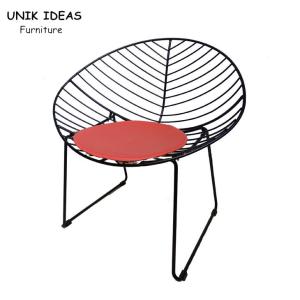 Quality Metal Wire Chair Cafe French Metal Moon Chair Outdoor Furniture 55x52x81cm wholesale