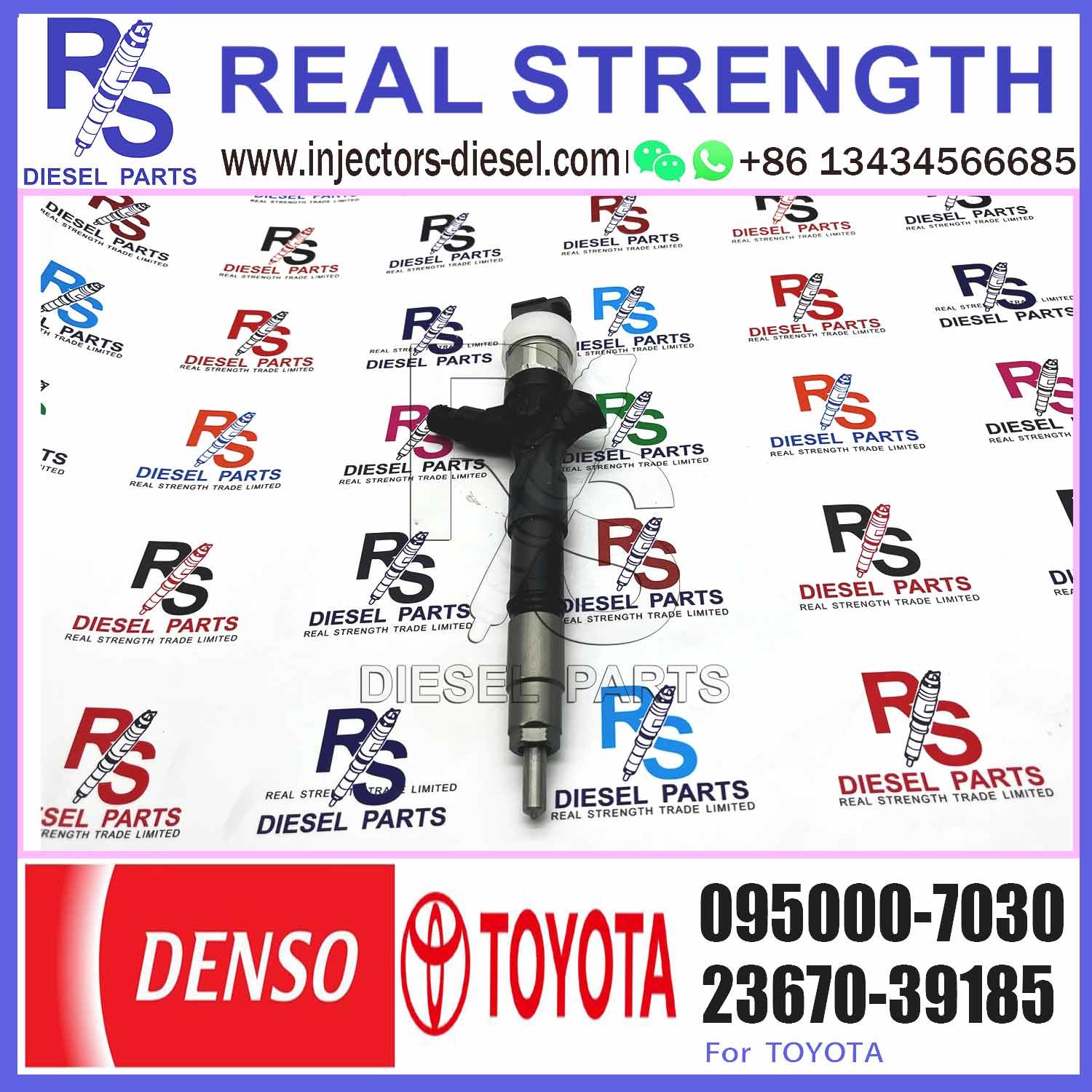 Construction Machinery Diesel Fuel Injector Nozzle 23670-30280 Common Rail Injector 095000-8390