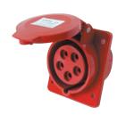 16A IP44 Industrial Power Sockets International Standard Panel Mounted Straight