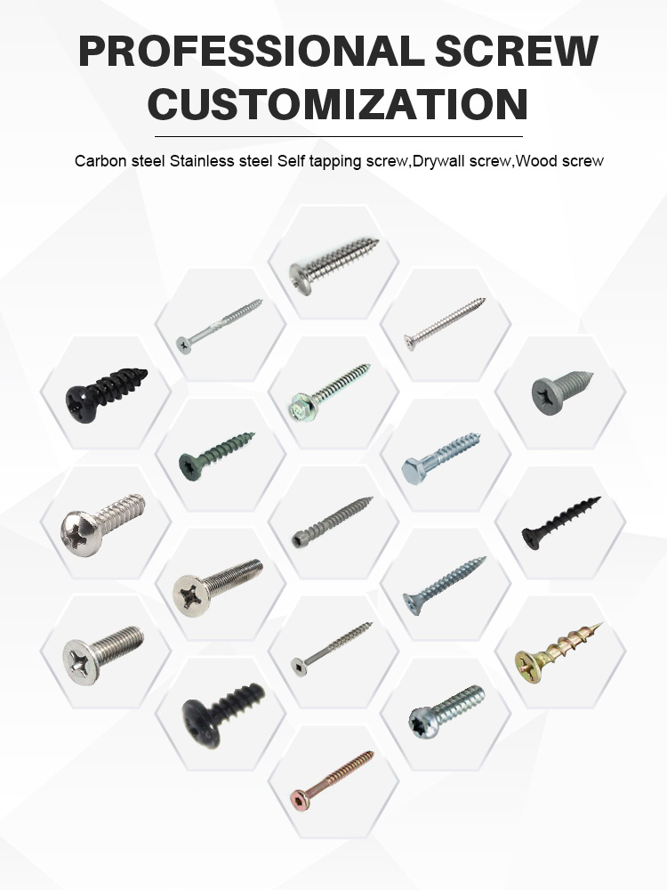 Stainless Steel Custom Extra Long Cross Countersunk Head Self-tapping Screw