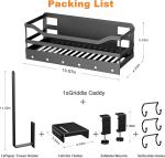 Outdoor Grill Caddy Space Saving BBQ Accessories Storage Box Tool Holder Clamp