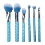 Fashion Design Makeup Brush Special Blue Plastic Handle Vegan Cosmetic Brushes