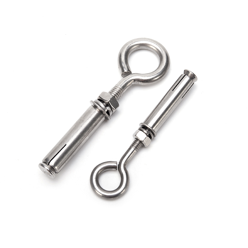 JIS Standard 304 Stainless Long Concrete Sleeve Anchor Hook Eye Bolt with Nut Washer 1.6m2 m2.5m3 m4 m5 m6 m8 m10 m12 m14 m16 m20