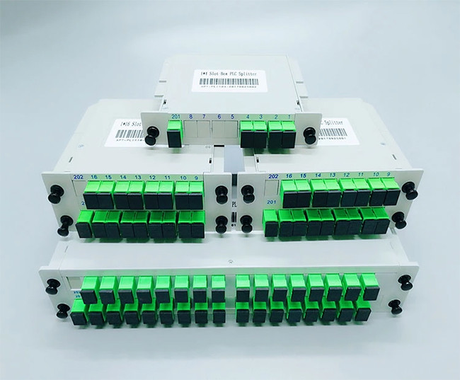 LGX Fiber Optic Cable Splitter 1x8 PLC Blade SC / UPC For Fiber To Home