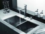 Modern design stainless steel fitting kitchen sink mixer tap with rotating spout