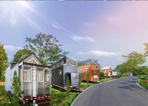 Quality Camping Travel Trailer Integrated Prefabricated Tiny House Prefab Light Steel Frame House wholesale