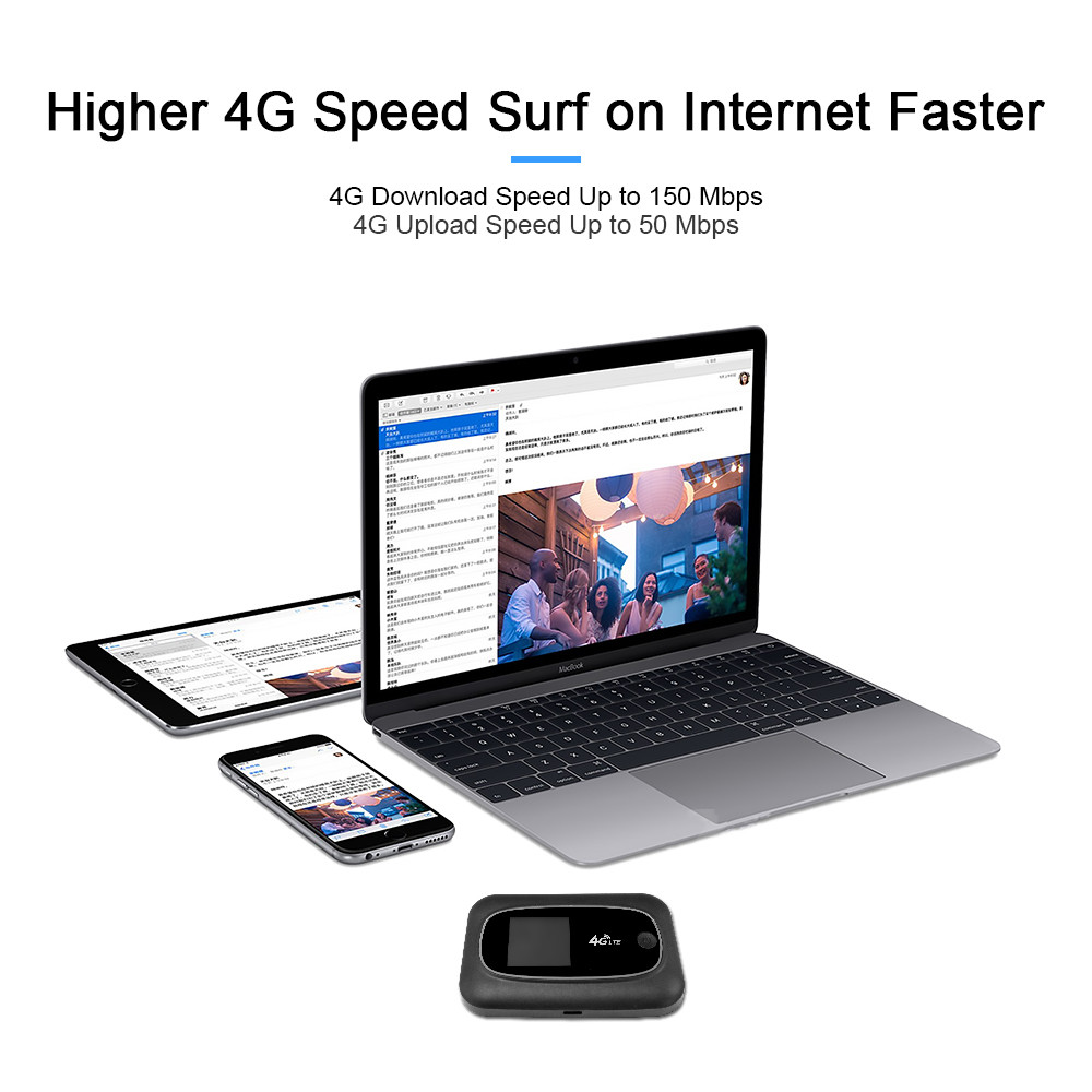 CAT4 Mifi Wifi Router Portable Global Wifi Hotspot 150Mbps Large Capacity Battery