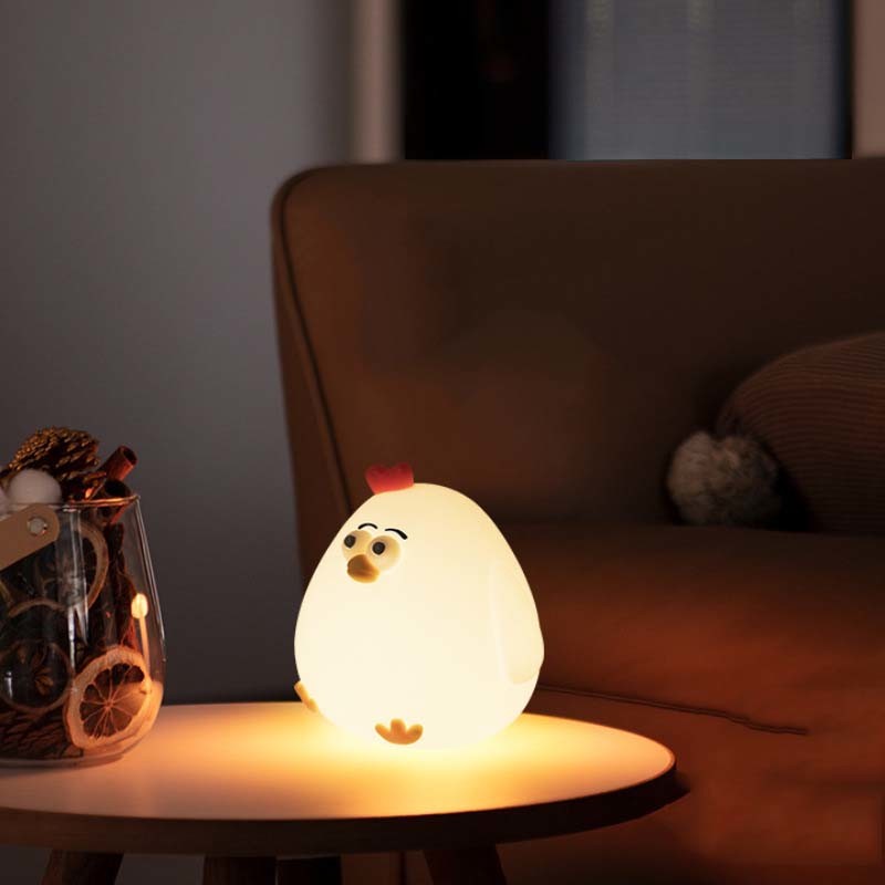 Duck Night Light Cute Duck Lamp Rechargeable Dimmable Nightlight Silicone LED Timer Bedside Lamp Baby Nursery Nightlight