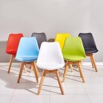 Commercial Mid Century Modern Plastic Chairs Italian Design Blue Plastic Dining