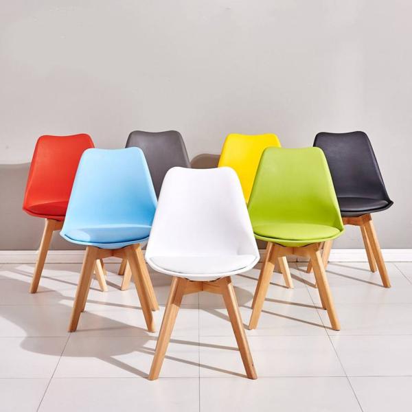 Commercial Mid Century Modern Plastic Chairs Italian Design Blue Plastic Dining