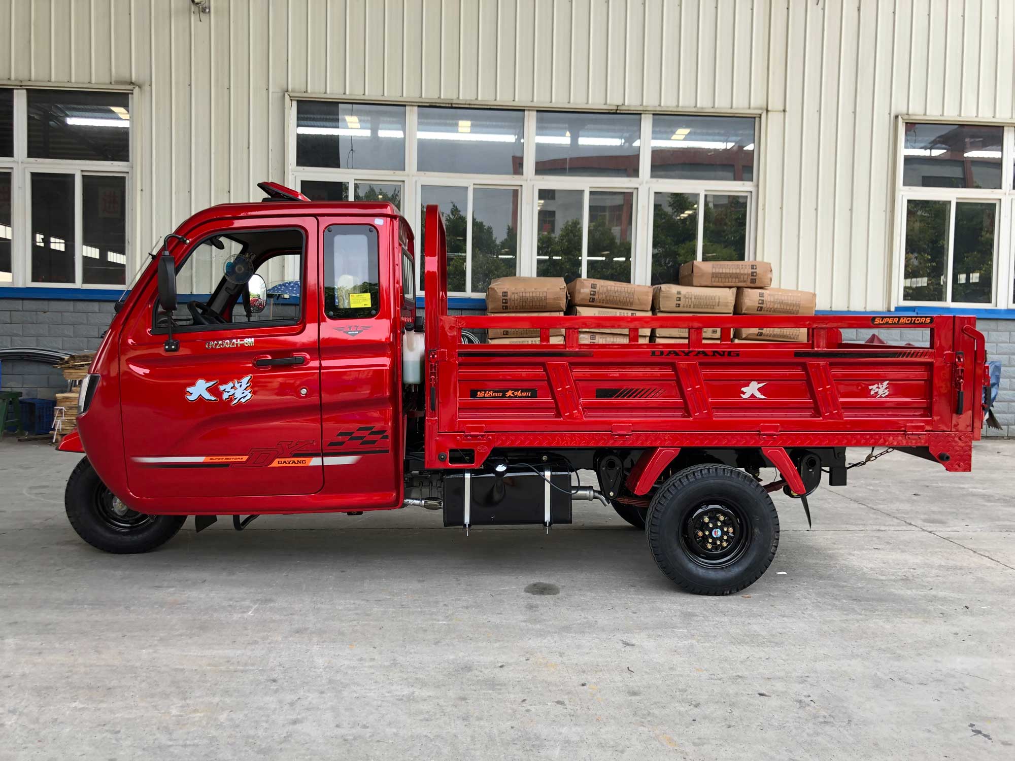 High Payload Capacity DAYANG Adult Enclosed Motorized Tuk Tuk Tricycle for Sightseeing