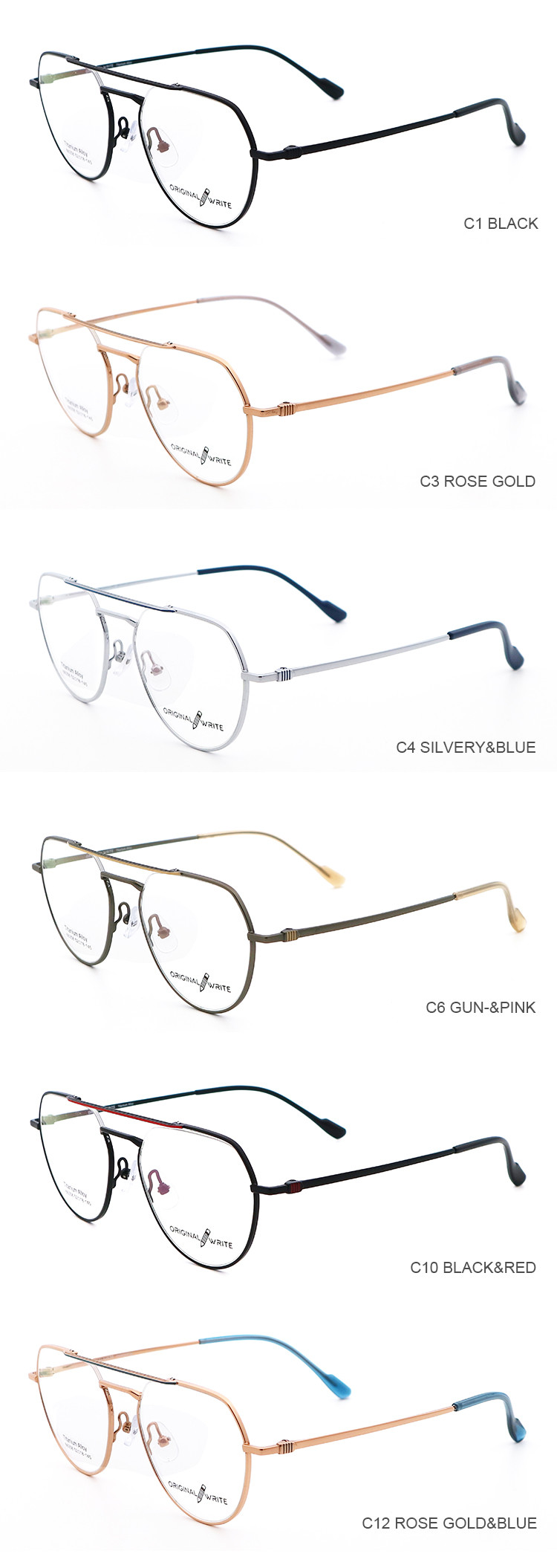 IP Electroplate B Titanium Optical Eyewear Frame Glasses 66358