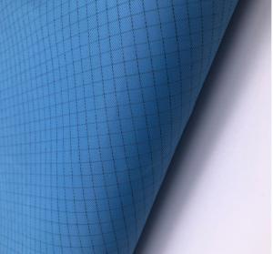 Carbon Yarn ESD Clothing Material 115G Anti Static Polyester Fabric