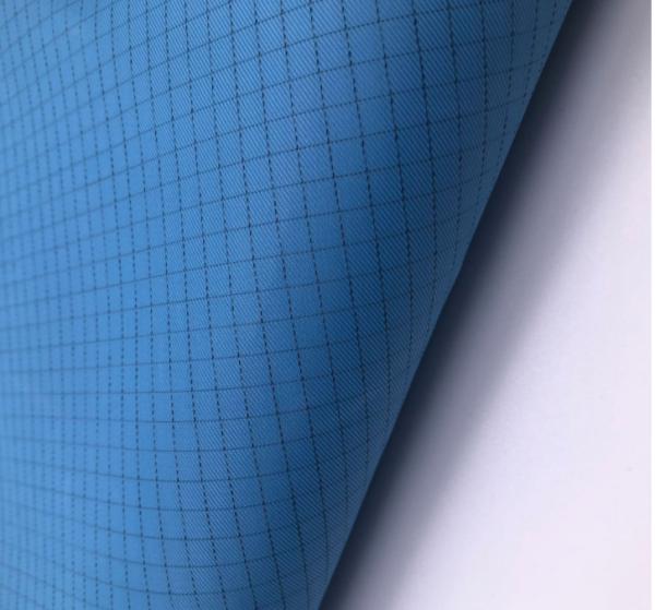 Cheap Carbon Yarn ESD Clothing Material 115G Anti Static Polyester Fabric for sale